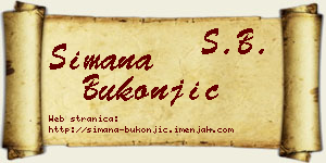 Simana Bukonjić vizit kartica